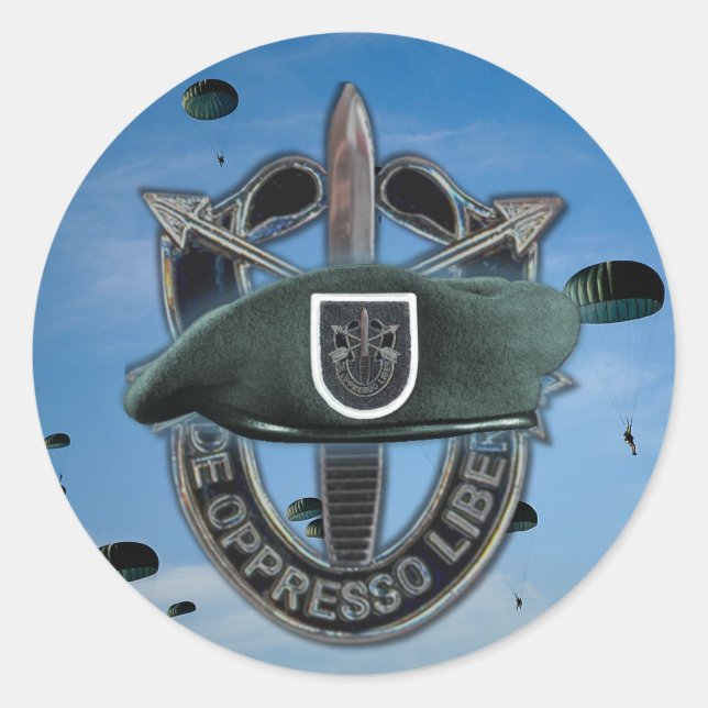 Rond 5e Sticker pour vétérans des forces spéciales des  (Devant)