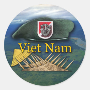 Rond 6e Sticker des forces spéciales green berets vietn