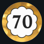 Rond 70 - Sticker en chiffres d'or<br><div class="desc">Design d'ornement. 70 - Sticker en chiffres d'or</div>