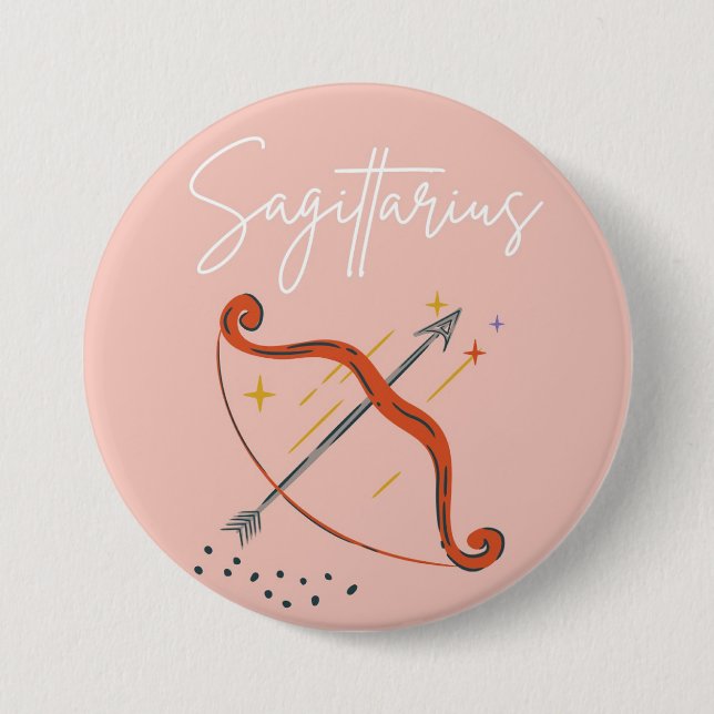 Rond 7,6 Cm Badge à bouton Sagittaire (Devant)