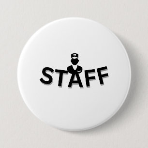 Rond 7,6 Cm Badge bouton STAFF