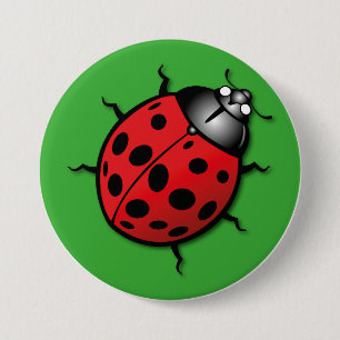 Rond 7,6 Cm Badge , coccinelle