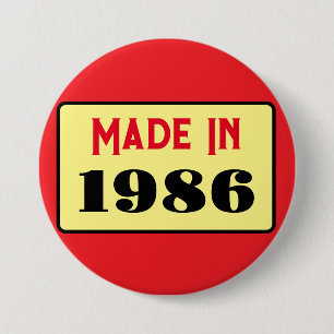 Rond 7,6 Cm Badge de 40e anniversaire de style rétro bouton 19