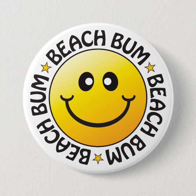 Rond 7,6 Cm Badge de cloche de plage (Devant)