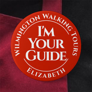 Rond 7,6 Cm Badge de Guide de Tour Officiel
