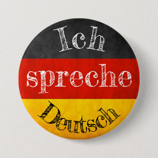 Rond 7,6 Cm Badge drapeau ich spreche Deutsch
