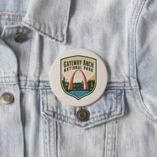Rond 7,6 Cm Badge du parc national Gateway Arch