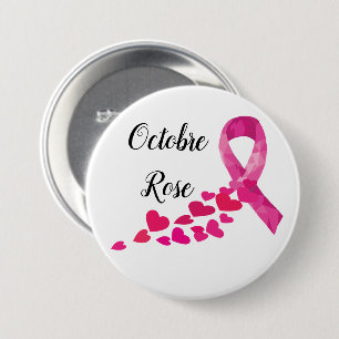 Rond 7,6 Cm Badge - Octobre Rose