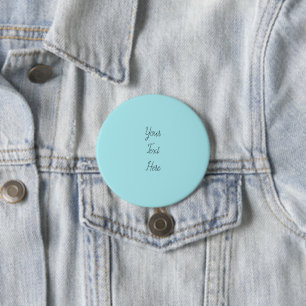 Rond 7,6 Cm Badge personnalisé minimaliste bleu Alice moderne