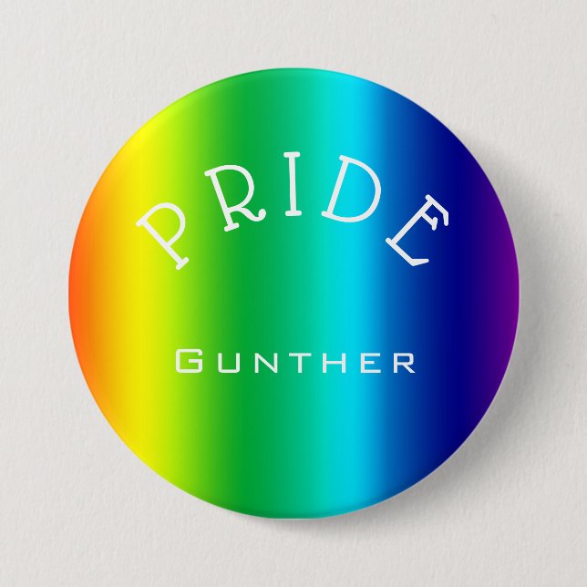 Rond 7,6 Cm Badge personnalisé PRIDE Rainbow Multicolor (Devant)
