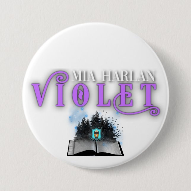 Rond 7,6 Cm Badge violet (Devant)
