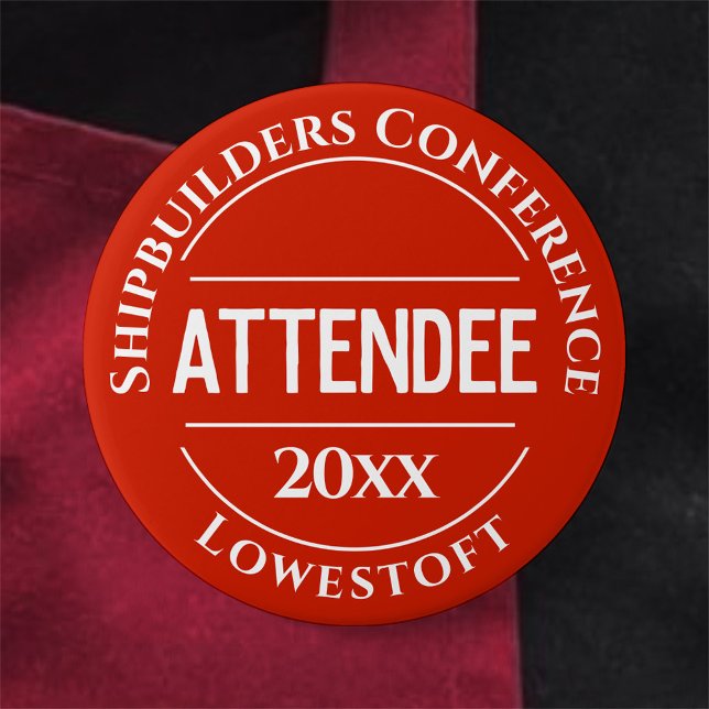 Rond 7,6 Cm Bouton Badge du participant à la conférence (Créateur téléchargé)