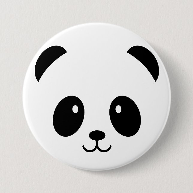 Rond 7,6 Cm Bouton Badge Épinglette Panda Mignon Pandas (Devant)