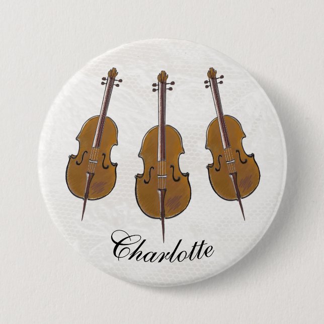 Rond 7,6 Cm Cello badge personnalisé (Devant)
