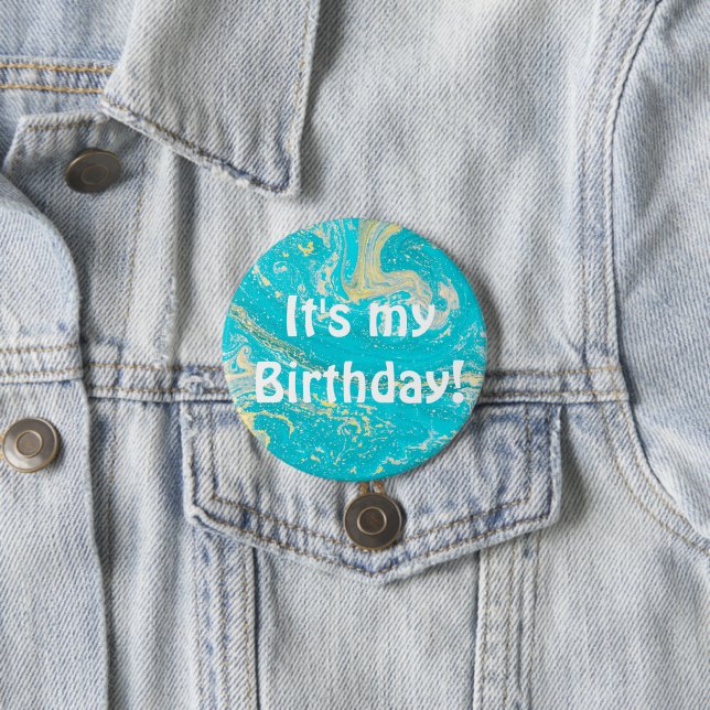 Rond 7,6 Cm C'est mon anniversaire ! Badge (En situation)