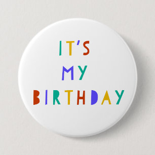 Rond 7,6 Cm C'est mon Anniversaire Pin Badge Fête Enfants Favo