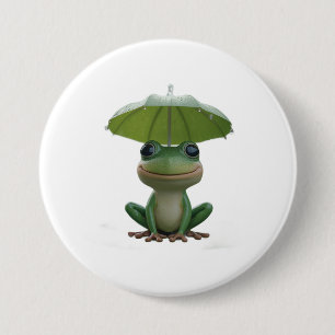 Rond 7,6 Cm Cute Frog Pin for Kids – Funny Frog Button Badge
