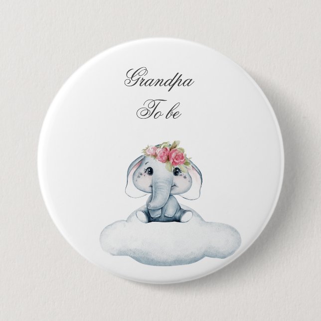 Rond 7,6 Cm Dreamy Days avec Rosie l'éléphant. Badge (Devant)