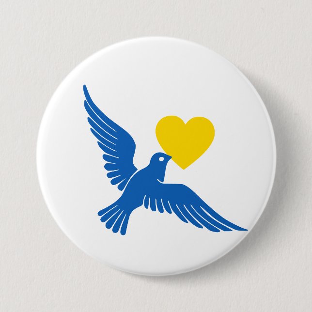 Rond 7,6 Cm Je suis avec l'Ukraine ! ! ! Badge (Devant)