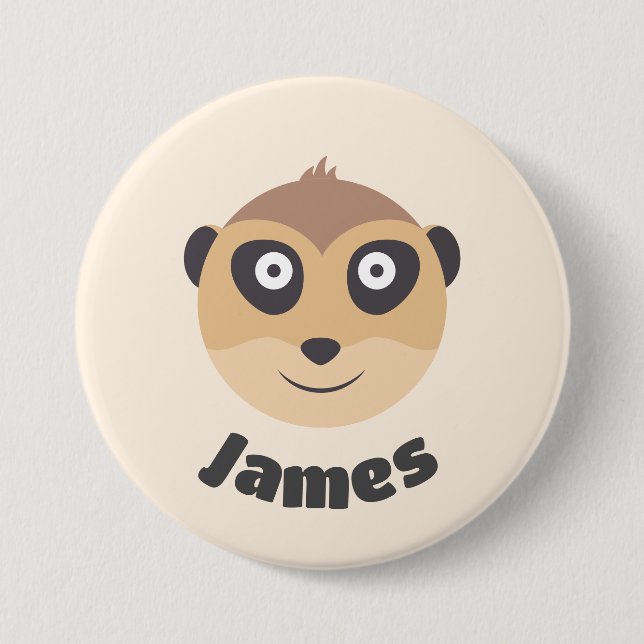 Rond 7,6 Cm Joli badge avec un géant (Devant)