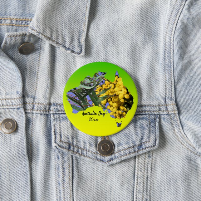 Rond 7,6 Cm Modifier le texte de l'année du badge de feuille d (En situation)