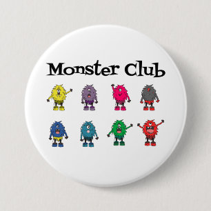 Rond 7,6 Cm Monster Club Badge Enfants - Petits monstres Unite
