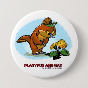 Rond 7,6 Cm Ornithorynque et badge Chapeau 2
