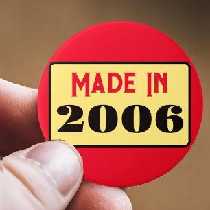 Rond 7,6 Cm Retro style 18e anniversaire badge 2006