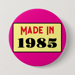 Rond 7,6 Cm Style rétro 40e anniversaire badge 1985