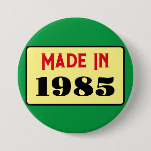 Rond 7,6 Cm Style rétro 40e anniversaire badge 1985