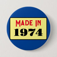 Style rétro 50e anniversaire badge 1974