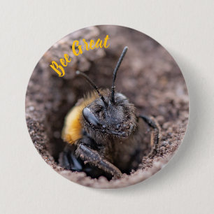 Rond 7,6 Cm Une abeille sur un badge