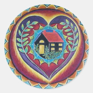 Rond Accueil est où le coeur est Sticker