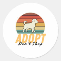 Adoptez Don’t Shop - Abri Sticker de sensibilisati