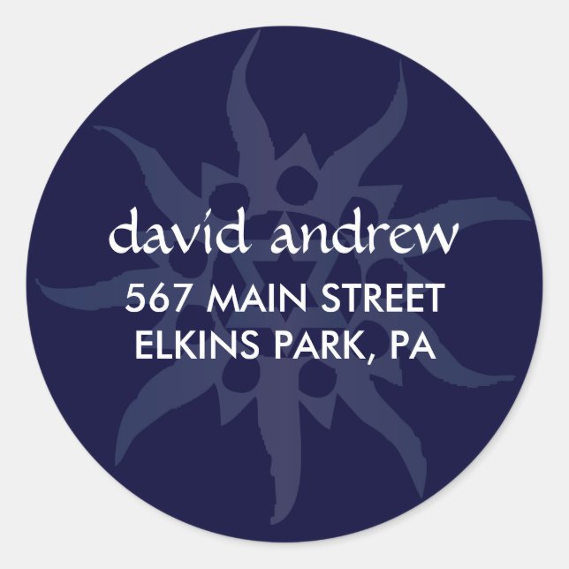 Rond ADRESSE DE RETOUR DE CONCEPTION DE TRIBAL Sticker  (Devant)