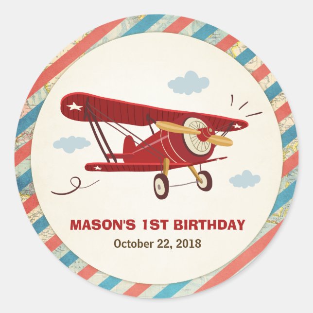 Rond Aéronef Anniversaire de la balise Sticker Aventure (Devant)