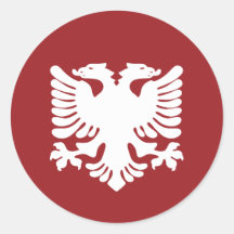 Aigle blanc albanais sur Sticker Arrière - plan ro