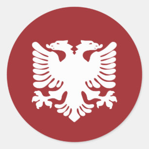 Rond Aigle blanc albanais sur Sticker Arrière - plan ro