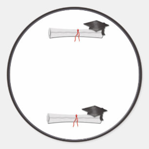 Rond Ajouter un sticker de graduation noir de texte