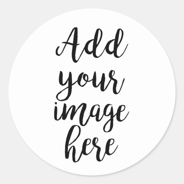 Rond Ajouter votre propre Sticker personnalisable d'ima (Devant)