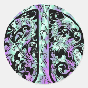 Rond Alien Green, Sticker Dragon