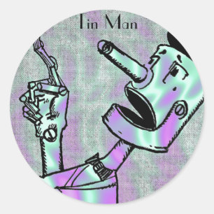 Rond Alien Green, Sticker Homme Tin