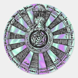 Rond Alien Green, Sticker King Arthur-Knights-Table