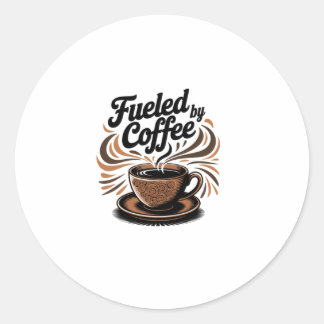 Rond Alimenté Par Café - Sticker Motif Lover Café