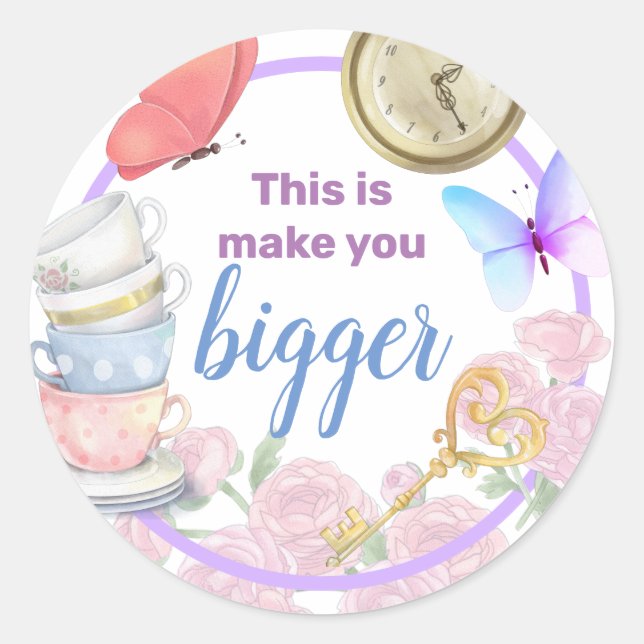 Rond Alisa dans l'Onederland Sticker Classic Round (Devant)
