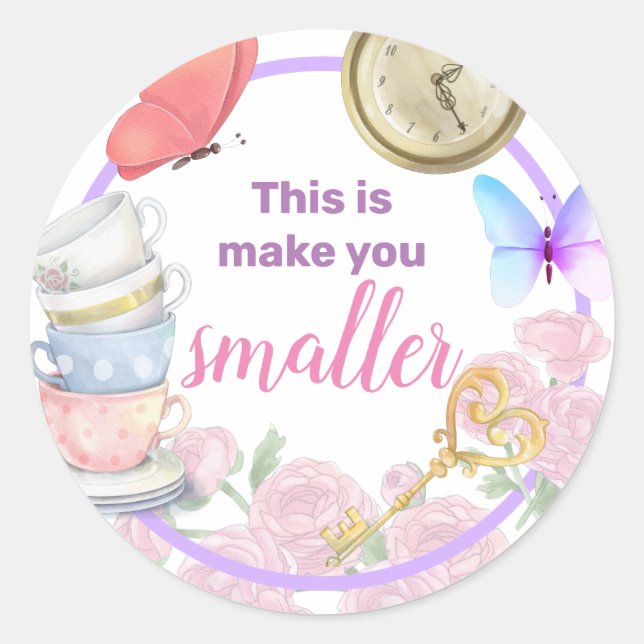 Rond Alisa dans l'Onederland Sticker Classic Round (Devant)
