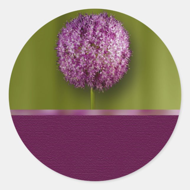 Rond Allium Flower Event Et Sticker Mariage Seal (Devant)