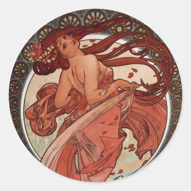Rond Alphonse Mucha, Sticker "Danse" (Devant)