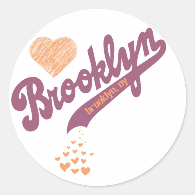 Rond Amour Pour Brooklyn Sticker (Devant)