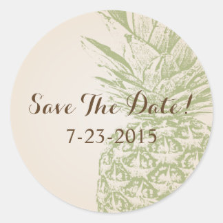 Rond Ananas Enregistrer Le Sticker Date